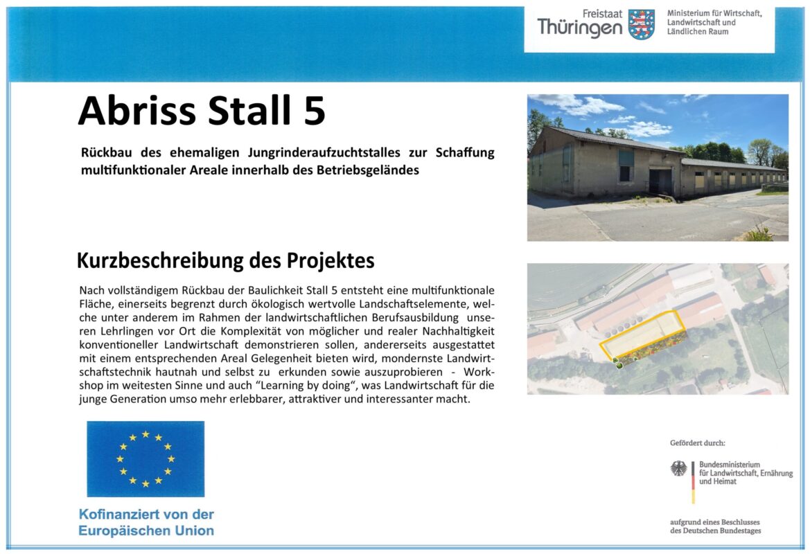 20260818 Flyer für Internet Förderprojekt Stall 5 Abriss
